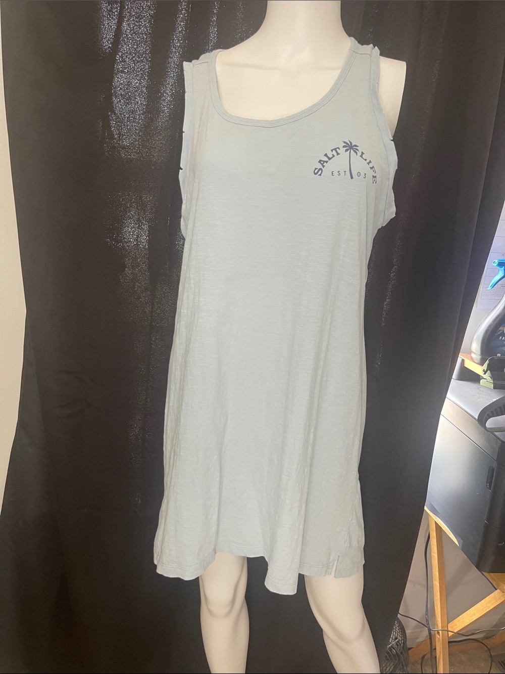 Salt Life Pale Blue Sleeveless Tank Dress